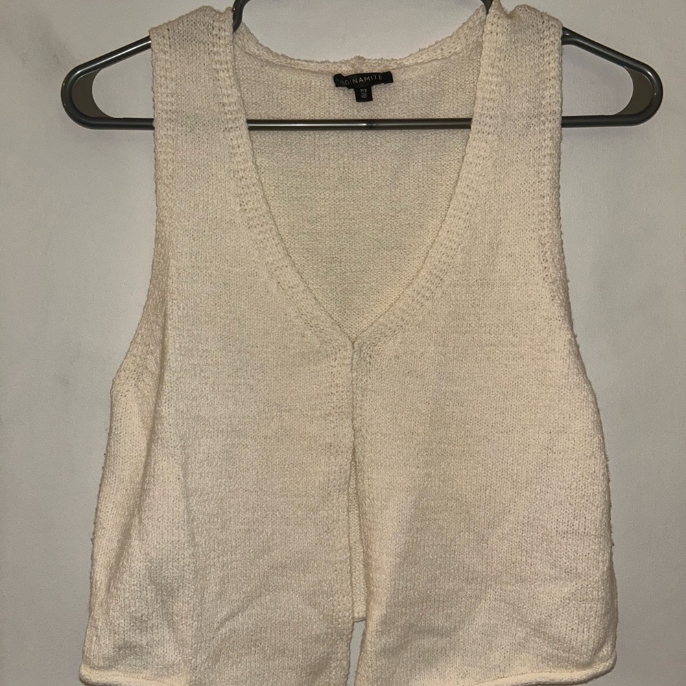 Dynamite Cream Knit Tank Top - Picture 2 of 6